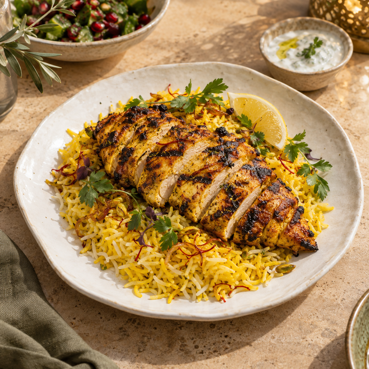 Sample grilled main course
